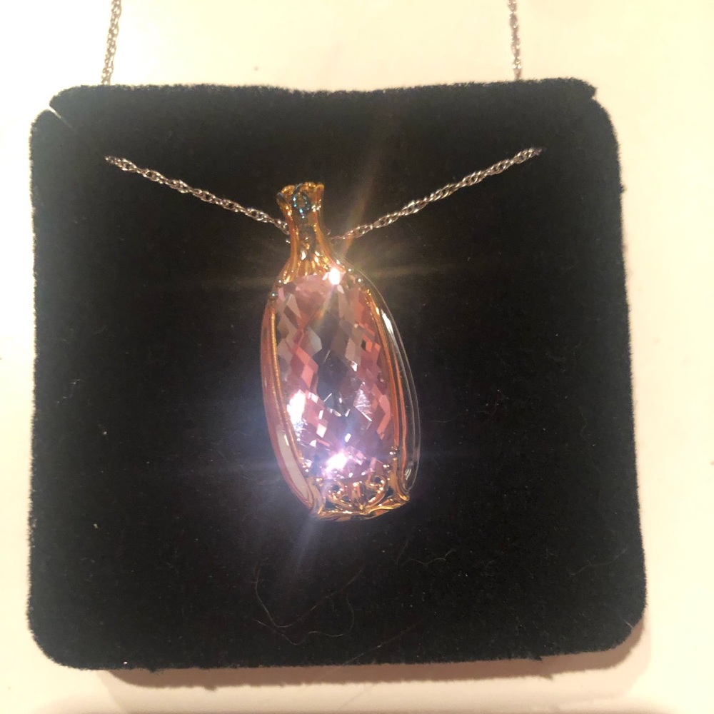 NWT Stunning Victoria Wieck Amethyst 925 Sterling Silver & 14k Vermeil necklace